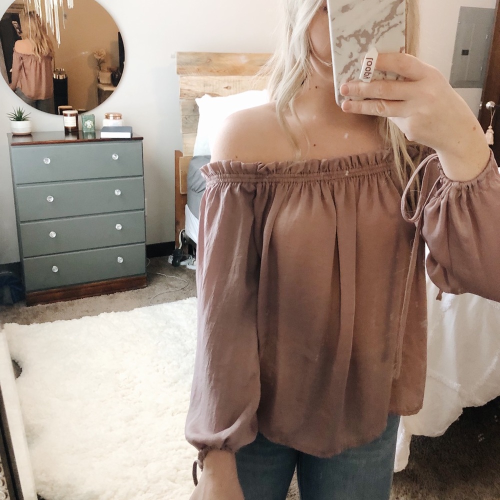 Silk off the shoulder top